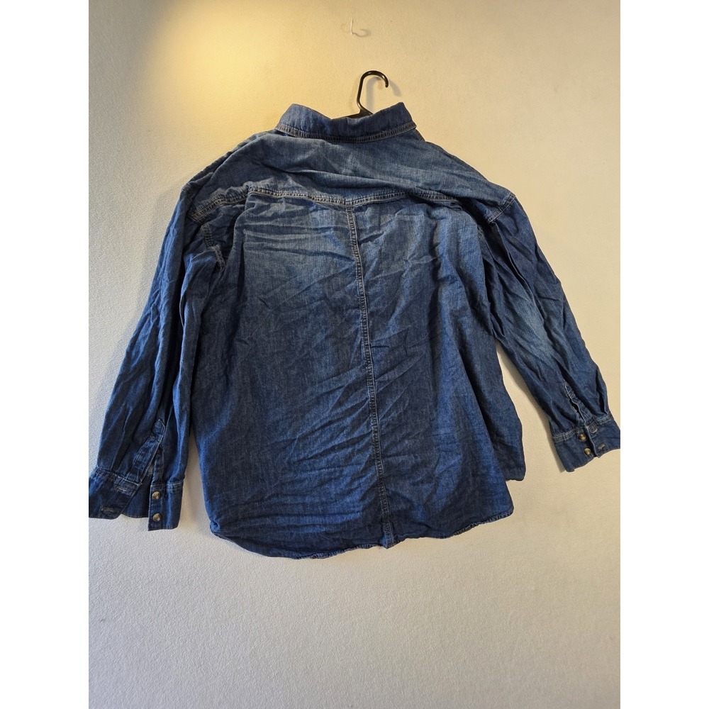 Sofia Jeans by Sofia Vergara Denim Shirt Women's XXL 20 Chambray Button Front - Picture 2 of 16
